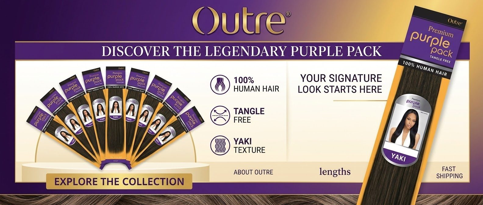 Outre — discover the legendary Purple Pack, 100% human hair